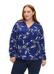 FLASH – Langärmlige Bluse mit Druck, Navy Blazer Flower, Model image number 0