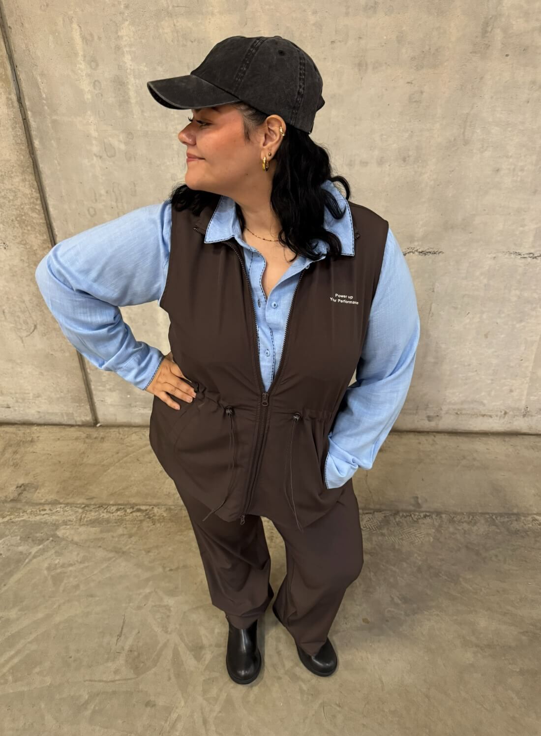 Zizzi Braune und blaue Nuancen, , Model