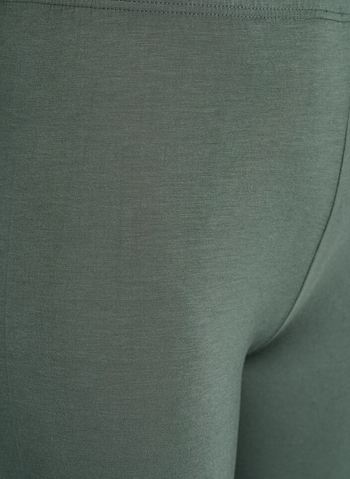 Basic 3/4-Leggings aus Viskose, Gr&uuml;n, Packshot image number 2