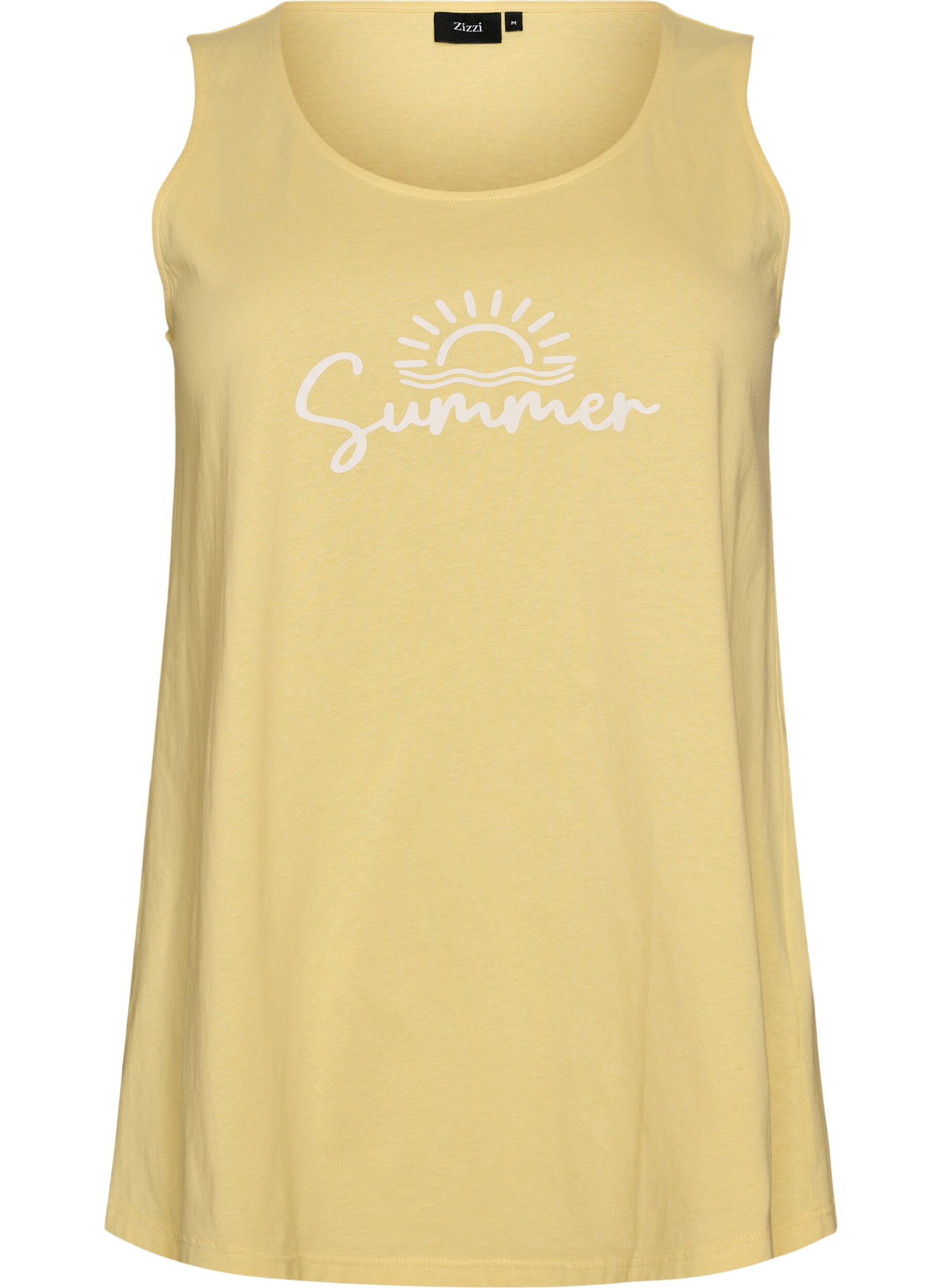 ZizziTop aus Baumwolle mit A-Linie, Gelb, Packshot image number 0