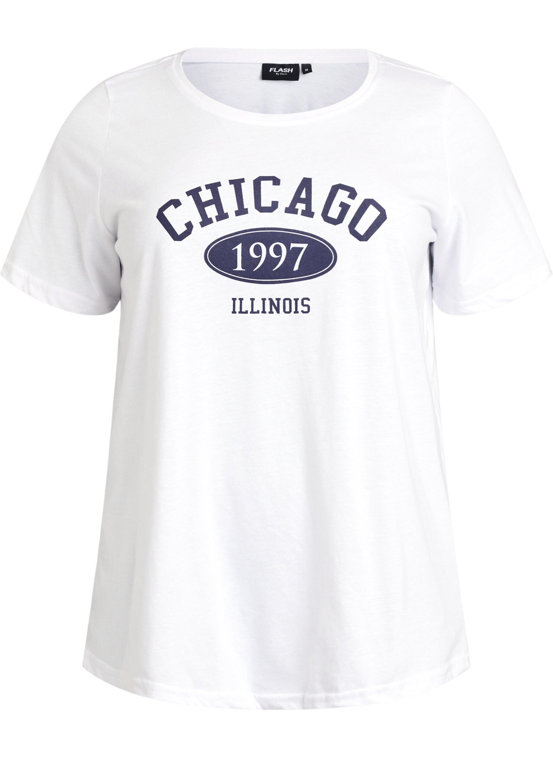 Zizzi FLASH - T-Shirt mit Print, Wei&szlig;, Packshot image number 0