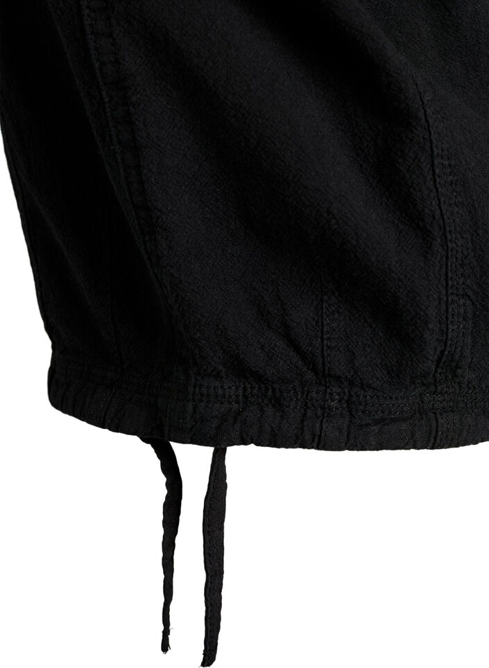 Capri-Hose aus Baumwolle, Schwarz, Packshot image number 3