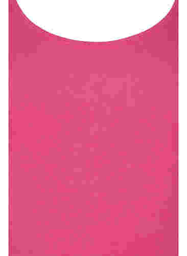 Einfarbiges basic Top aus Baumwolle, Hot Pink, Packshot image number 2