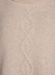 Pullover mit Rollkragen und Zopfmuster, Vanille, Packshot image number 2