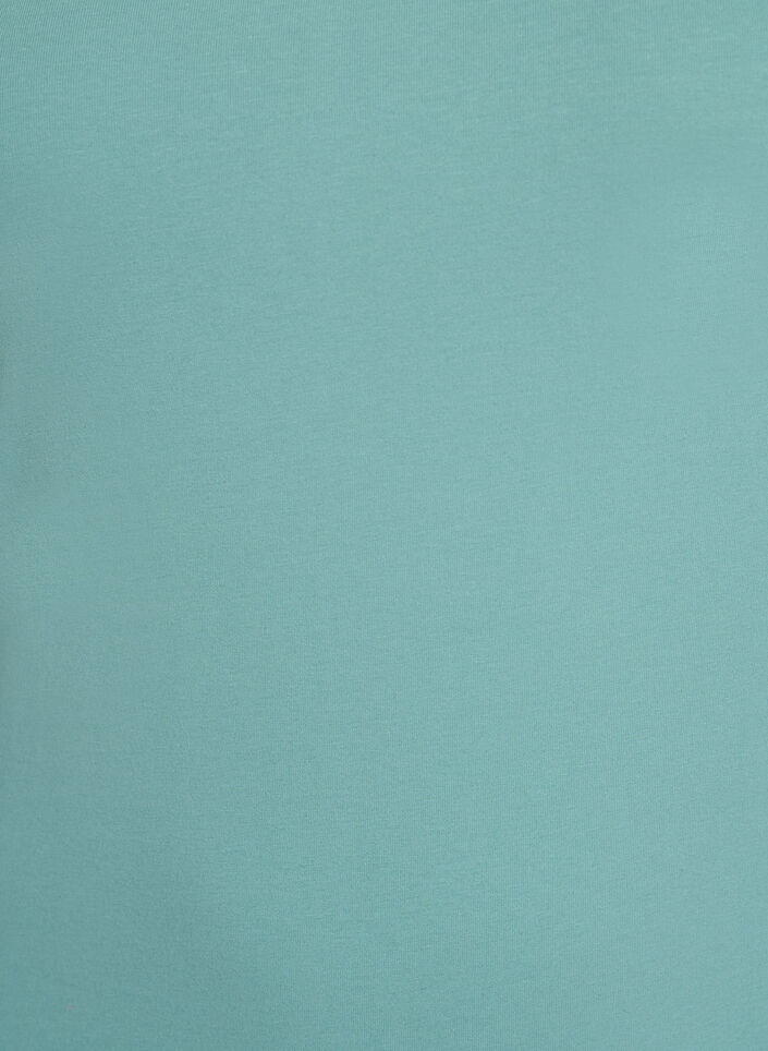 Einfarbiges Basic Top aus Baumwolle, Gr&uuml;n, Packshot image number 2