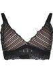 Bralette mit Spitze und weicher Polsterung, Schwarz, Packshot image number 0