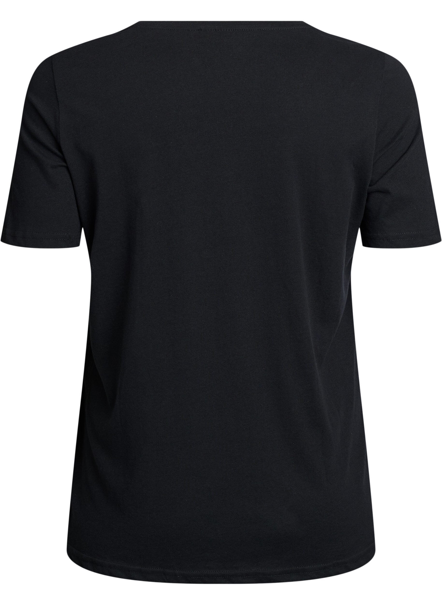 Zizzi FLASH - T-Shirt mit Print, Schwarz, Packshot image number 1