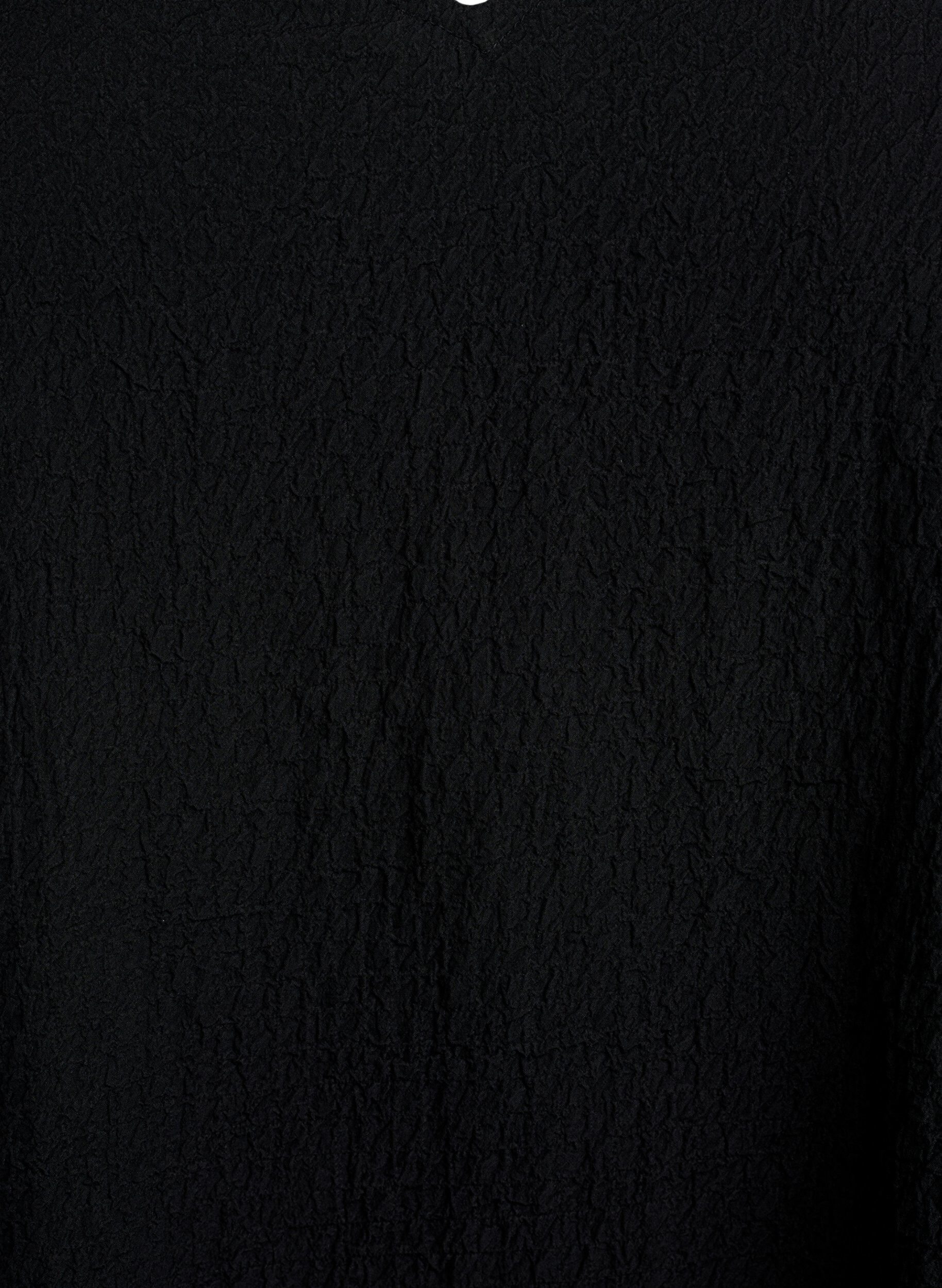 Zizzi Kleid mit kurzen &Auml;rmeln und V-Ausschnitt, Schwarz, Packshot image number 2