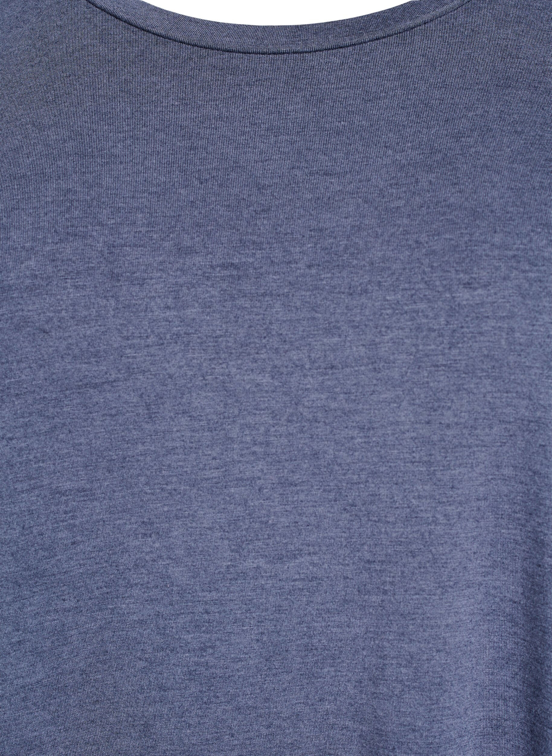 Zizzi Lockeres T-Shirt mit Rundhalsausschnitt, Blau, Packshot image number 2