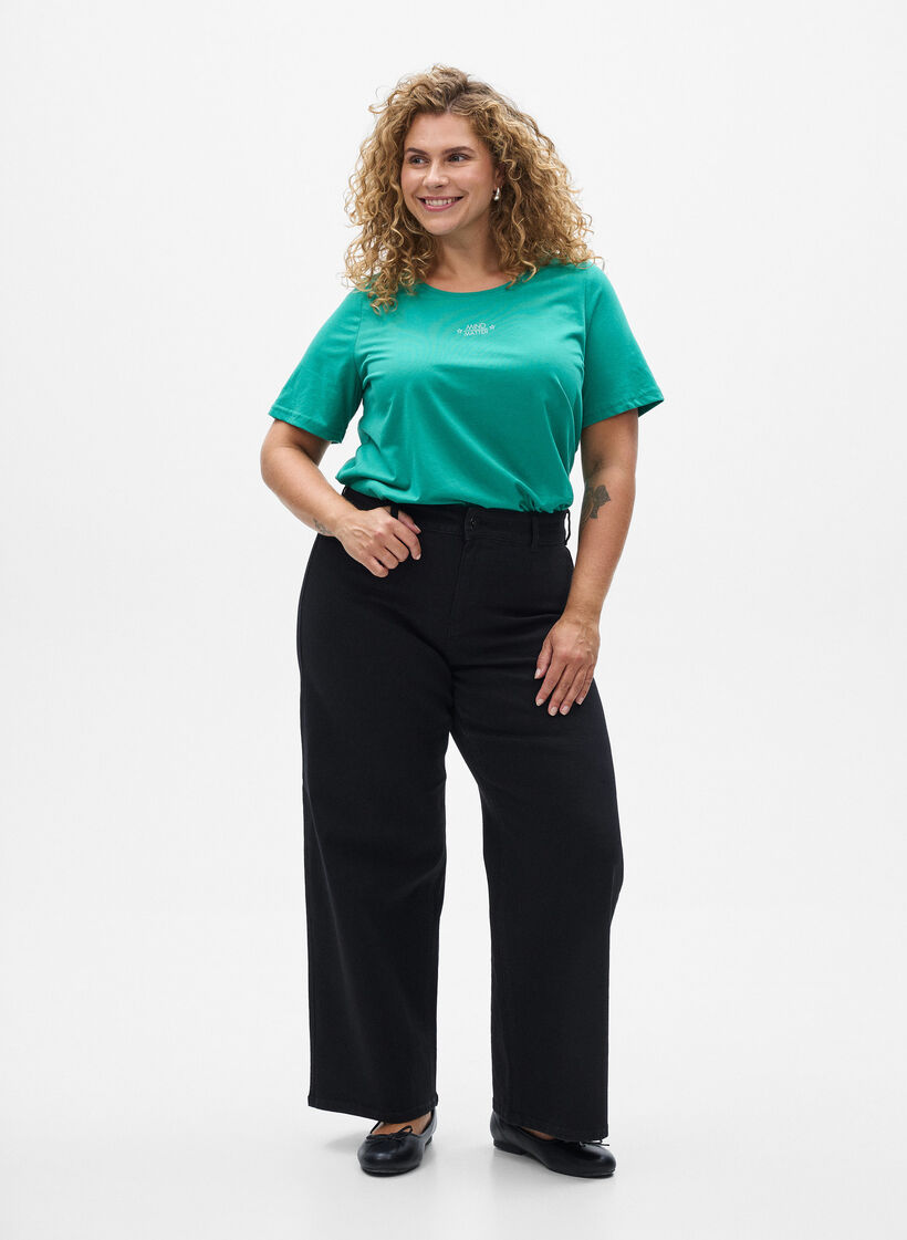 FLASH - T-Shirt mit Print, Grün, Model image number 1