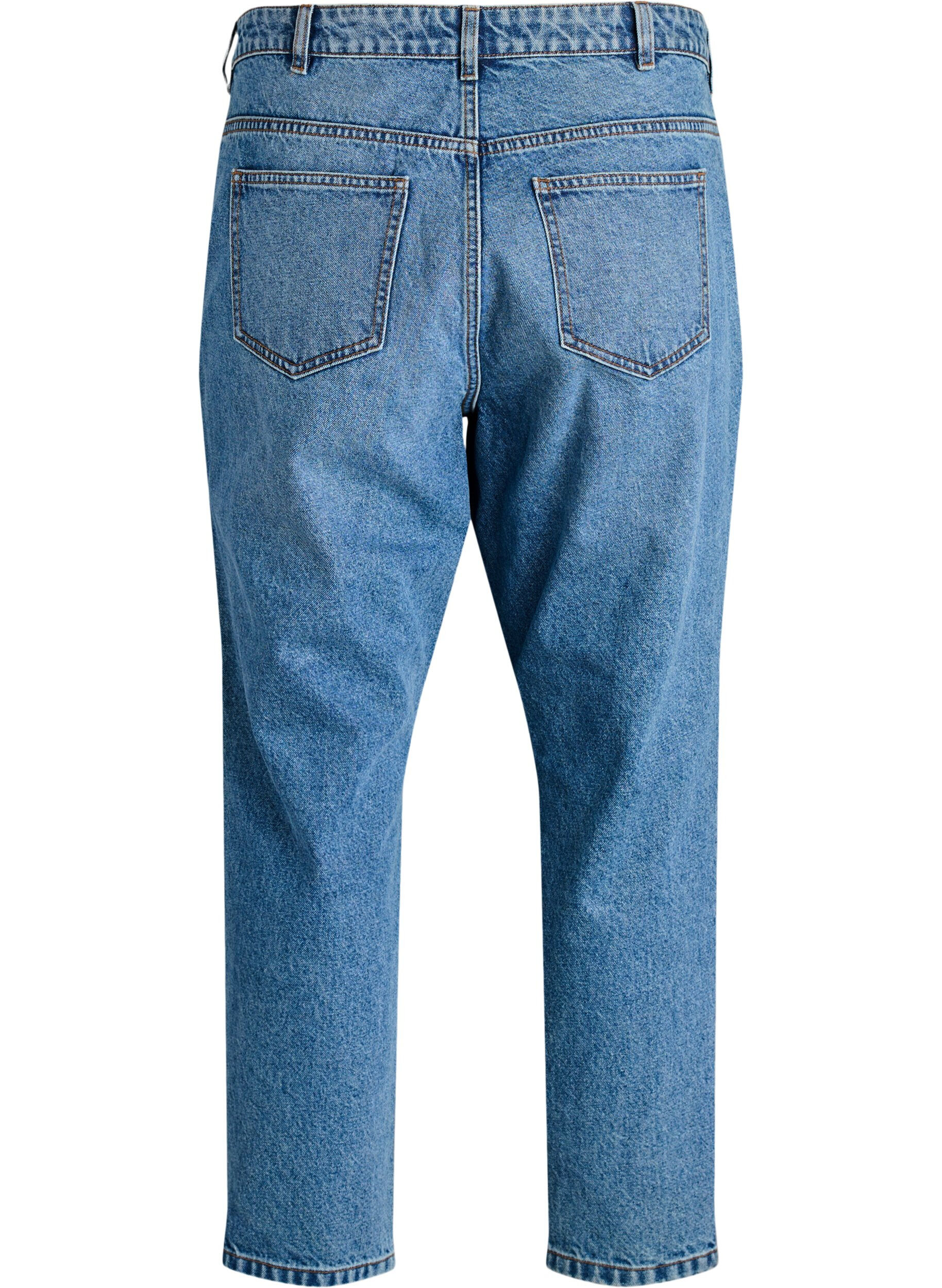 ZizziMille Mom-Fit-Jeans mit hoher Taille, Blau, Packshot image number 1
