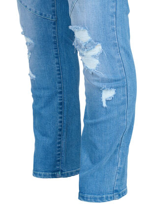 Slim Fit Emily Jeans mit Schlitzdetails, Light blue, Packshot image number 3