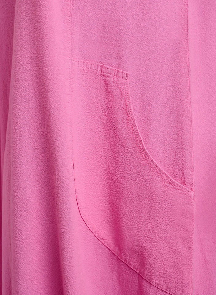 Baumwollkleid mit kurzen &Auml;rmeln, Pink, Packshot image number 3