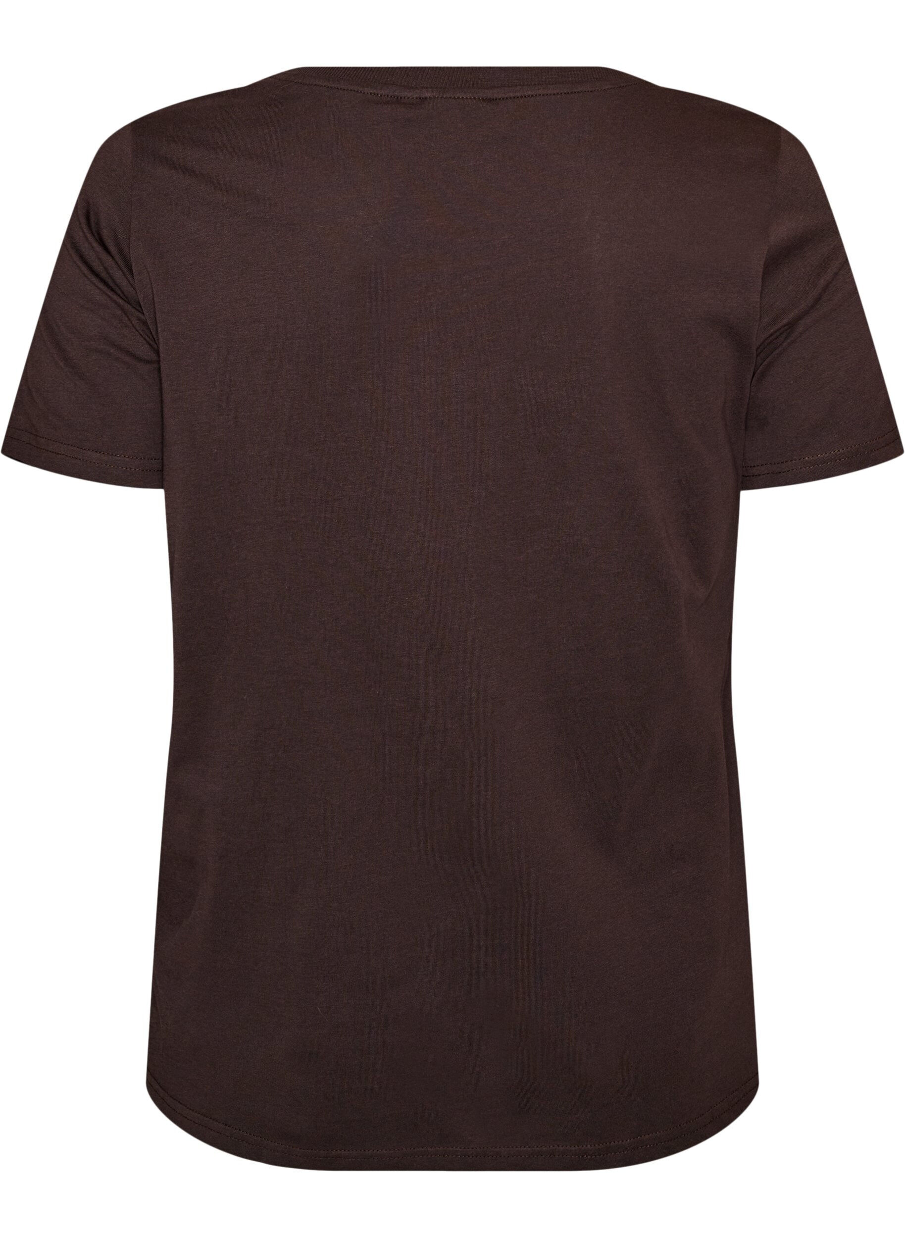 ZizziT-Shirt aus Baumwolle mit Frontprint, Braun, Packshot image number 1