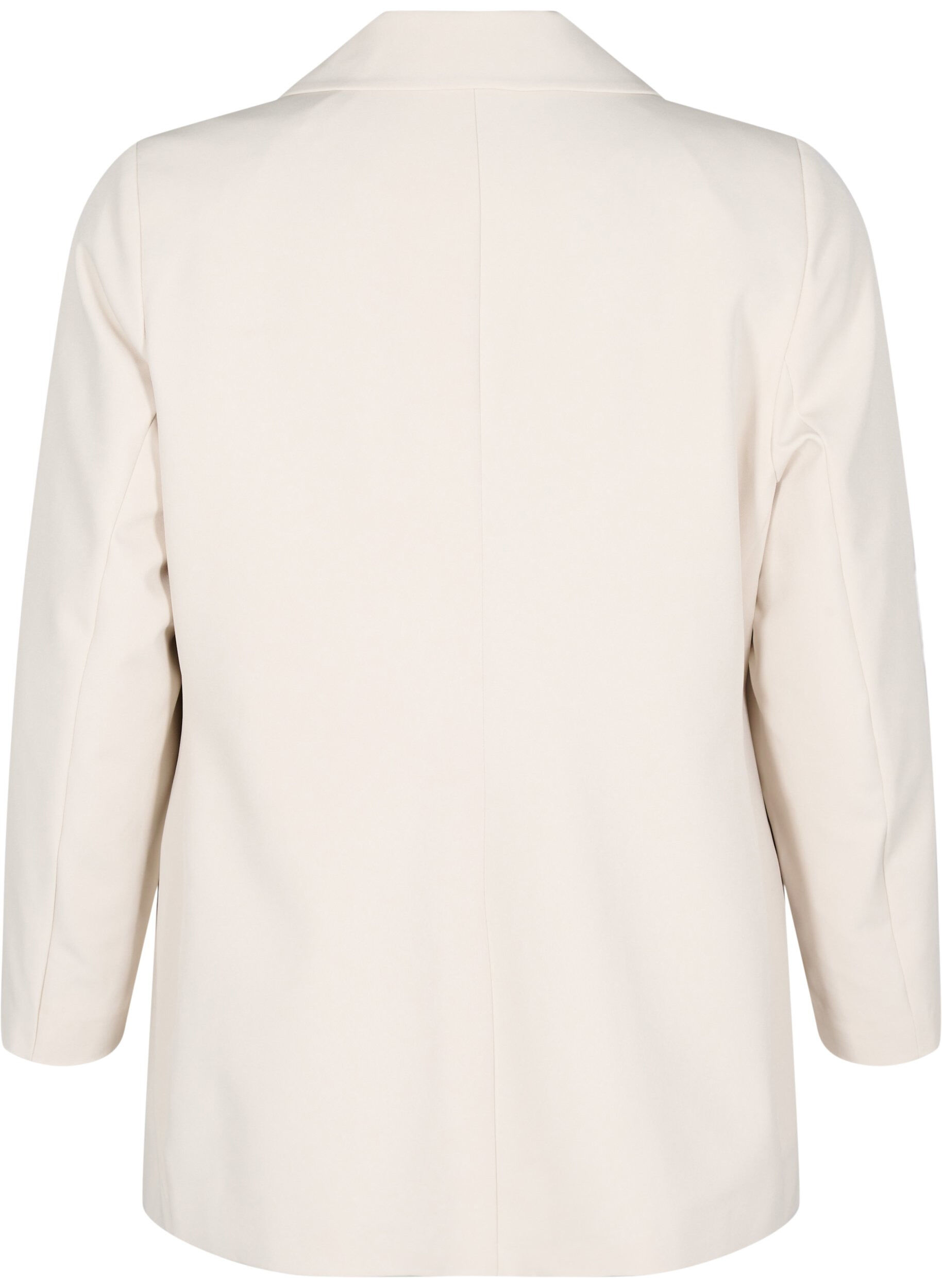 Zizzi Klassischer Blazer mit Knopfverschluss, Beige, Packshot image number 1