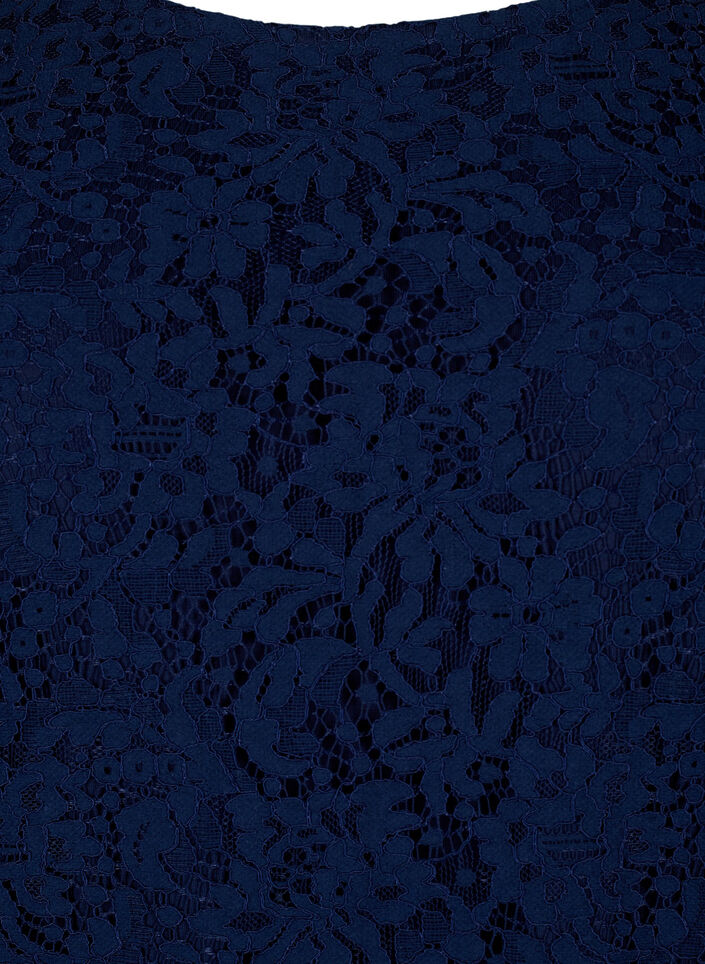 Spitzenkleid mit langen Ärmeln, Navy Blazer, Packshot image number 2