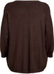 Strickbluse mit seitlichen Knöpfen, Braun, Packshot image number 1