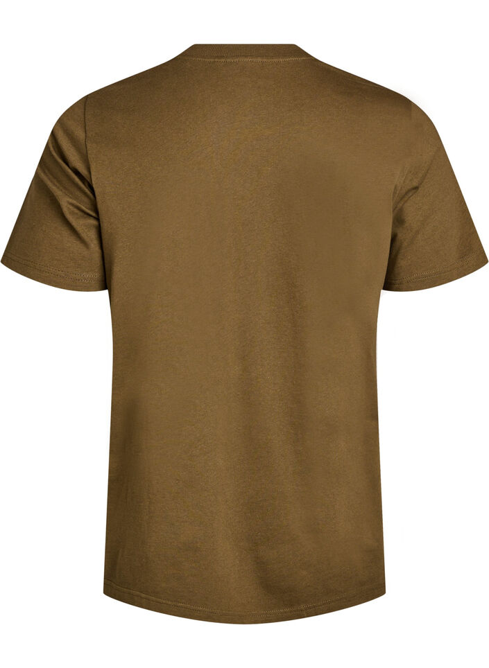Basic-T-Shirt aus Baumwolle mit Rundhalsausschnitt, Gr&uuml;n, Packshot image number 1