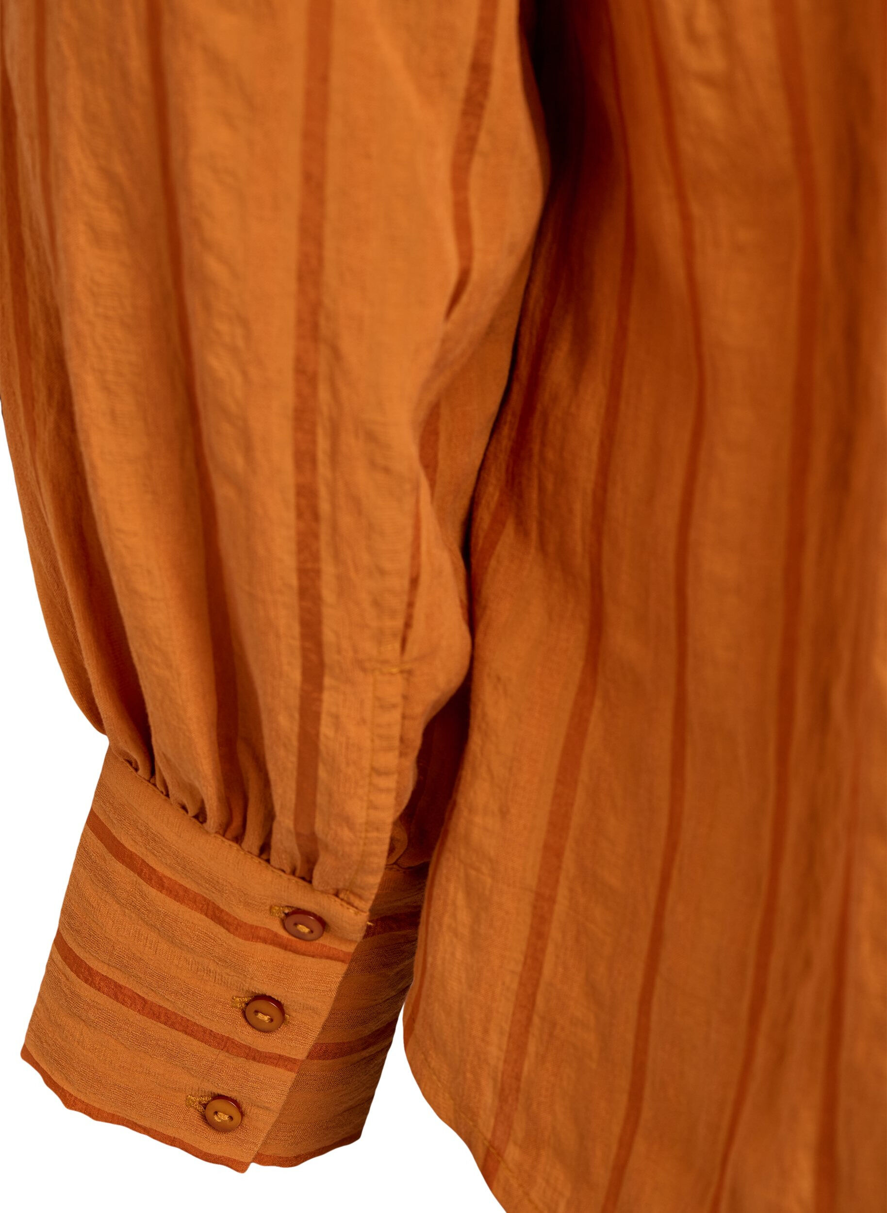Zizzi Bluse mit L&auml;ngsstreifen, Orange, Packshot image number 3
