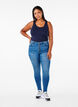 Solide Farbe Grundoberteil aus Baumwolle, Blau, Model image number 1