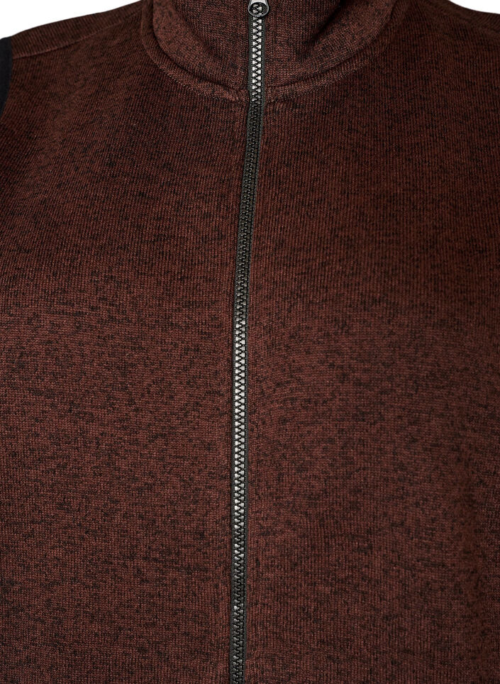 Weste mit hohem Kragen und Rei&szlig;verschluss, Braun, Packshot image number 2