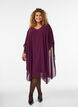 Kurzes Chiffonkleid mit V-Ausschnitt, Lila, Model image number 0