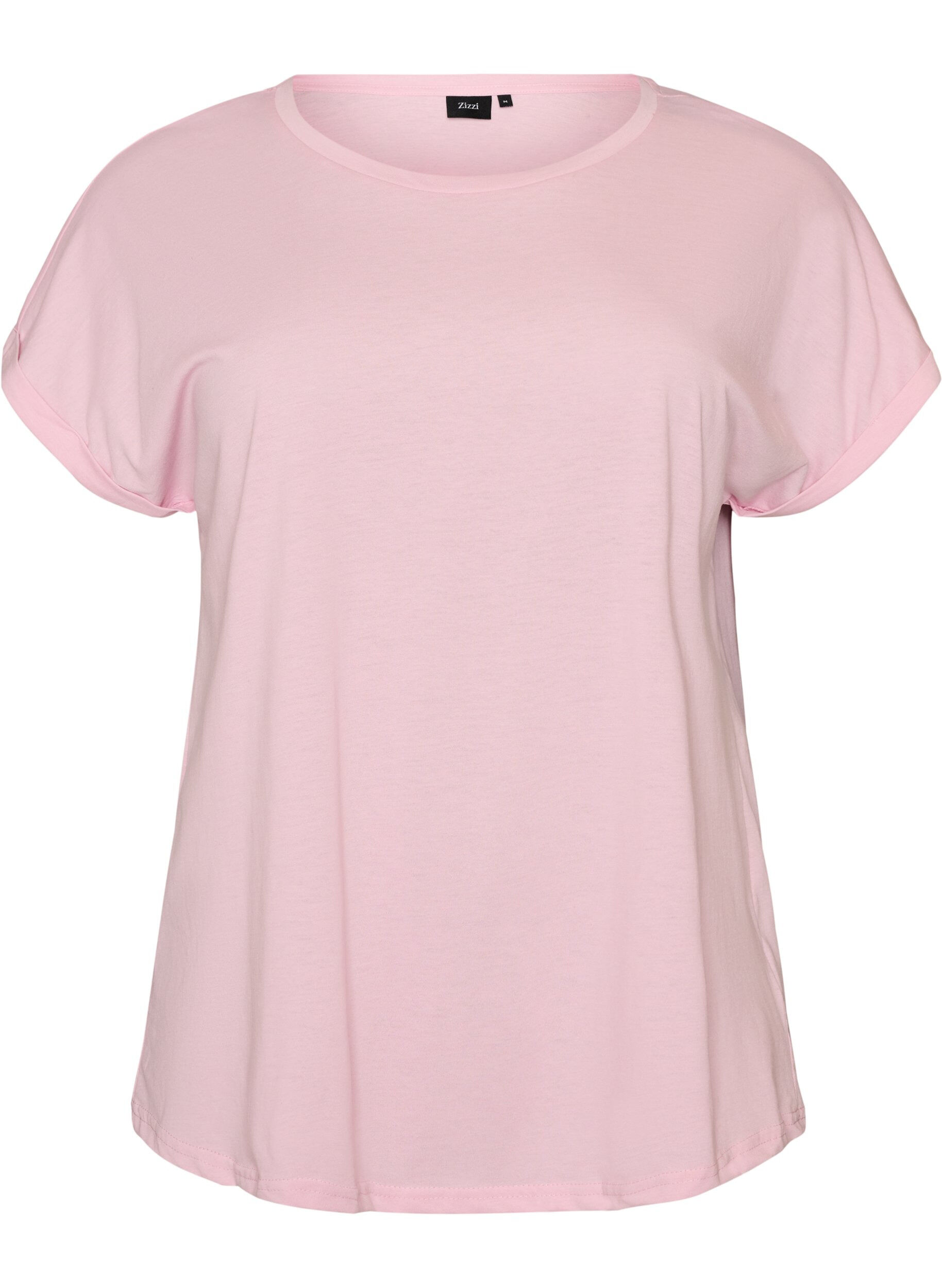 ZizziKurz&auml;rmeliges T-Shirt aus einer Baumwollmischung, Rot, Packshot image number 0