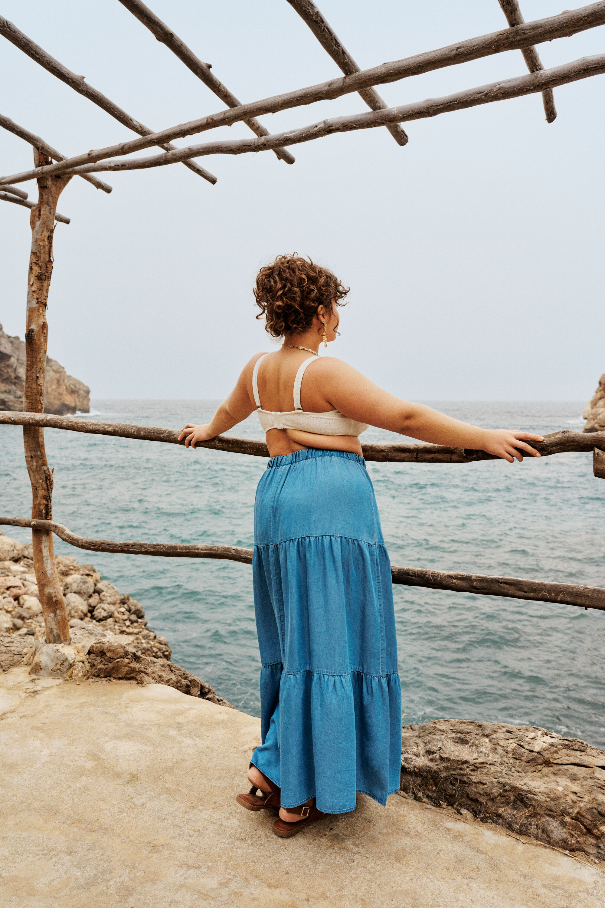 ZizziB&ouml;hmisch in meerblauen T&ouml;nen, , Model