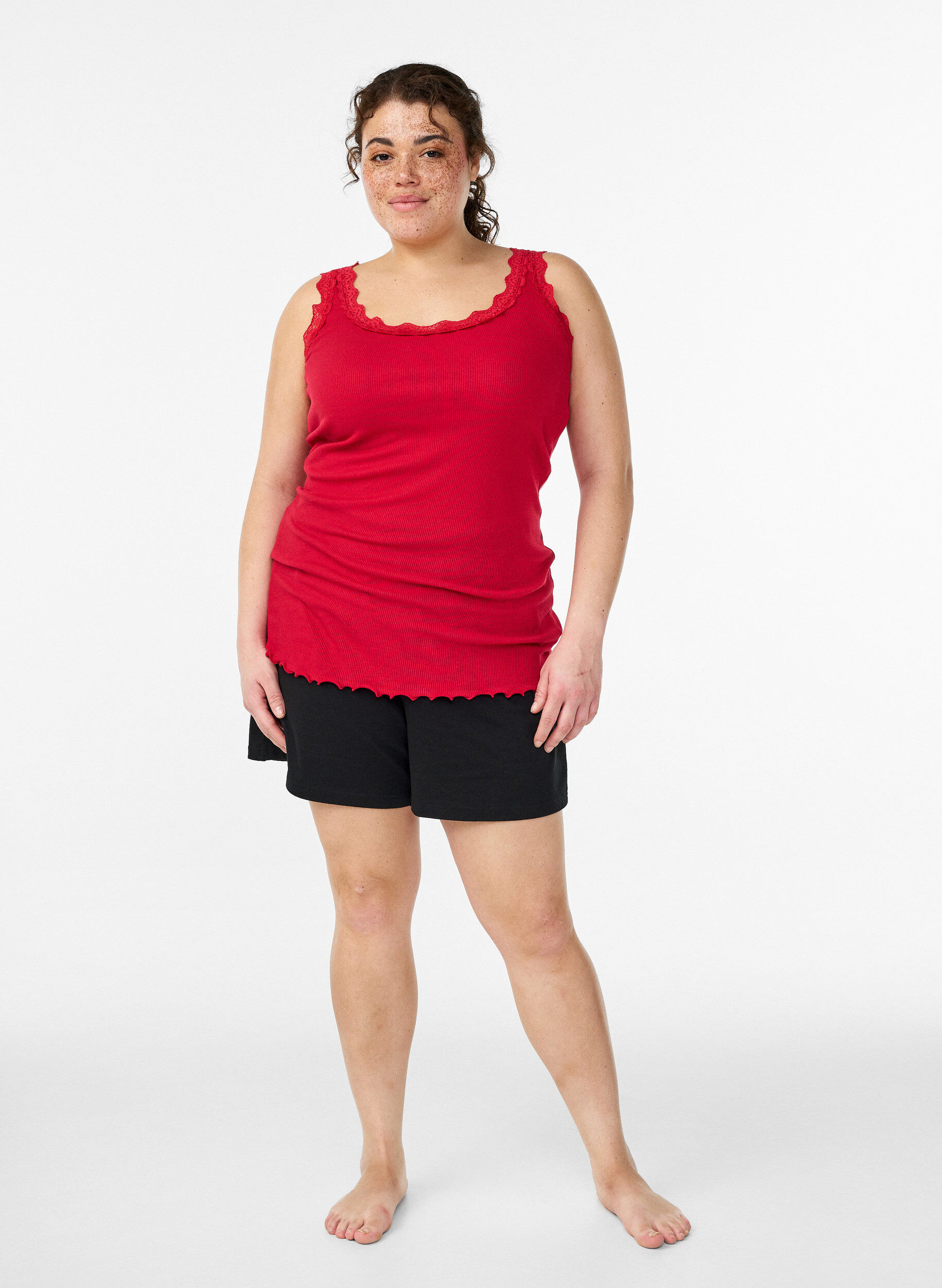 ZizziSpitzentop, Rot, Model image number 1