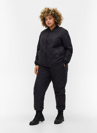 2-in-1 Stepp-Jumpsuit mit Taschen, Black, Model image number 3