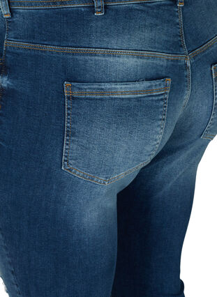 Extra Slim Fit Sanna Jeans mit regulärer Taille, Dark blue denim, Packshot image number 3