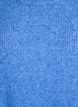 Melierte Strickbluse mit Rundhalsausschnitt, Blau, Packshot image number 2