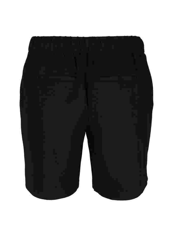 Lockere Shorts mit Kordelzug und Taschen, Black, Packshot image number 1