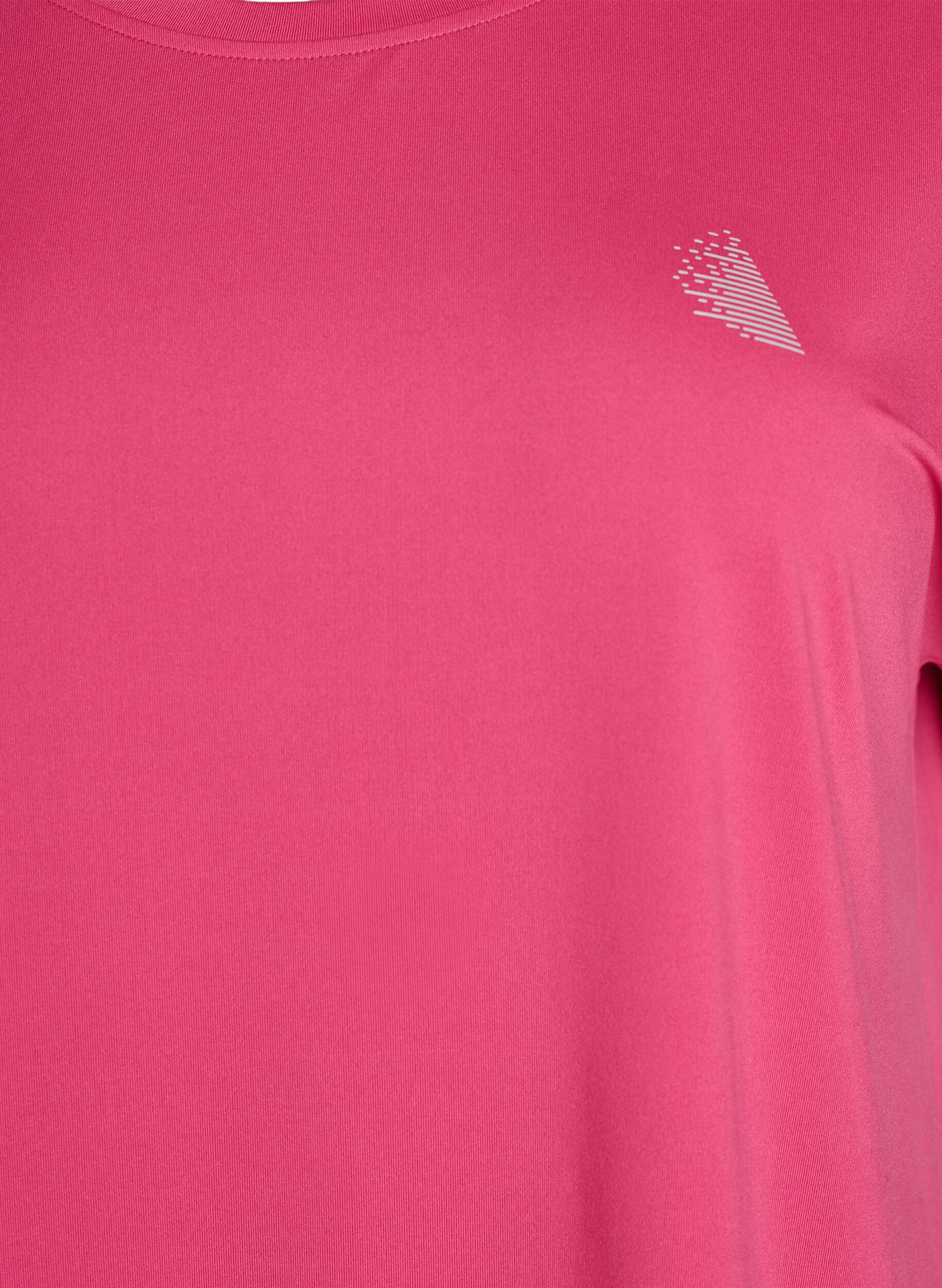 Zizzi Einfarbiges Trainings-T-Shirt, Pink, Packshot image number 2