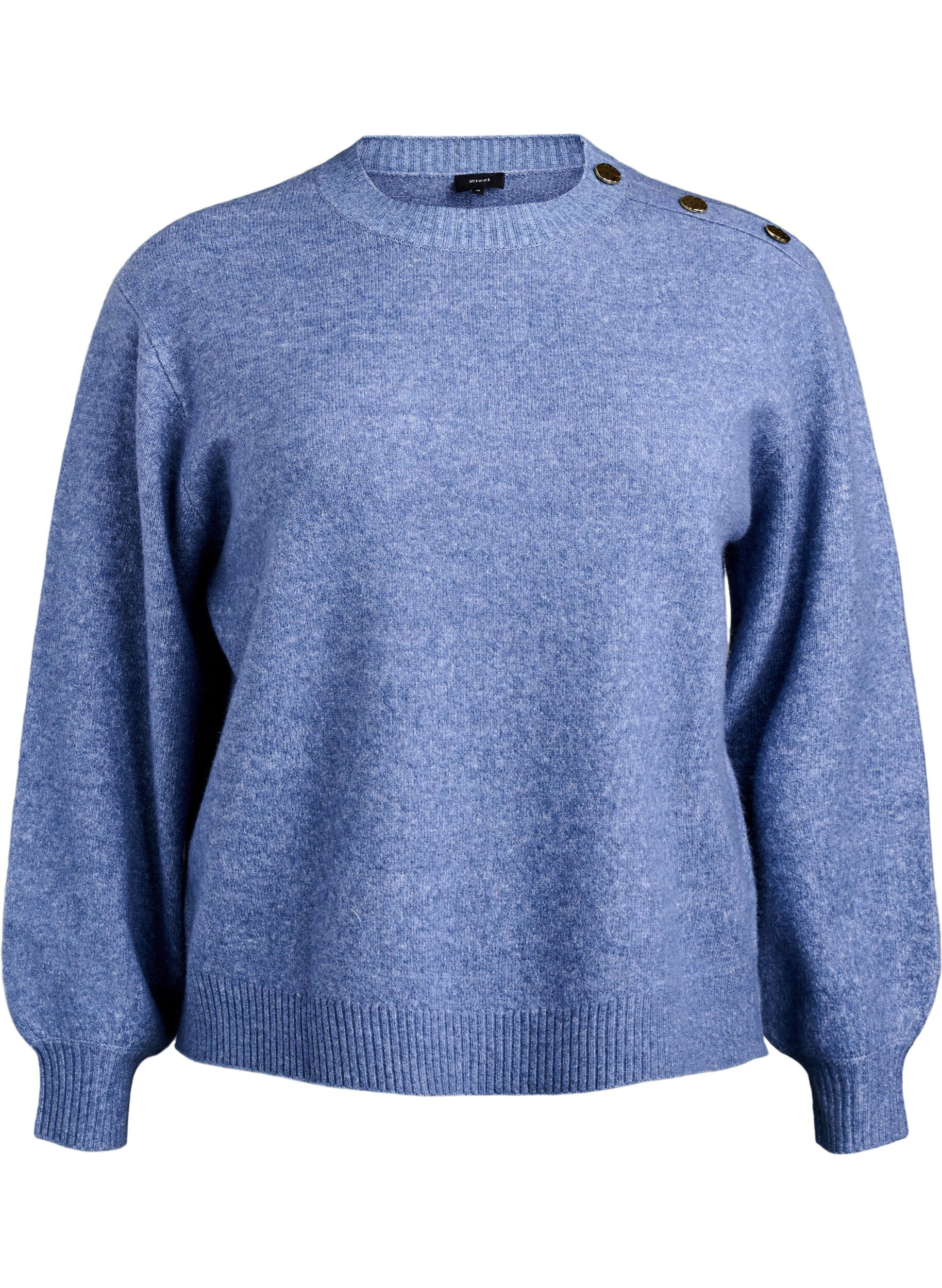 Strickbluse mit Knopfleiste