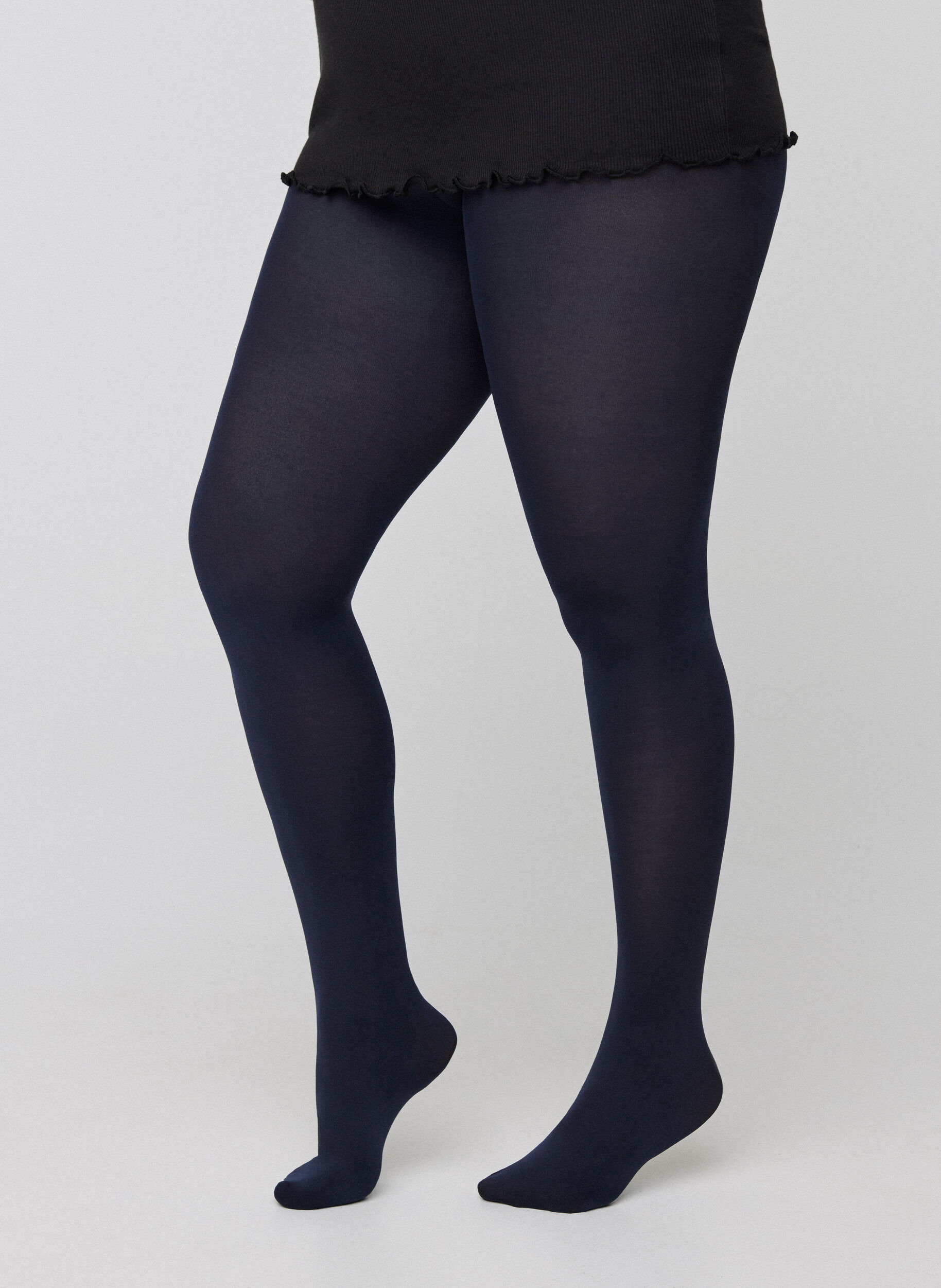Zizzi 100 Denier Strumpfhose, Blau, Model image number 1