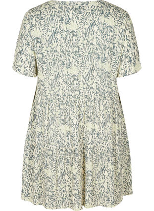 Kurzarm-Kleid aus Viskose mit A-Linie, Balsam Green AOP, Packshot image number 1