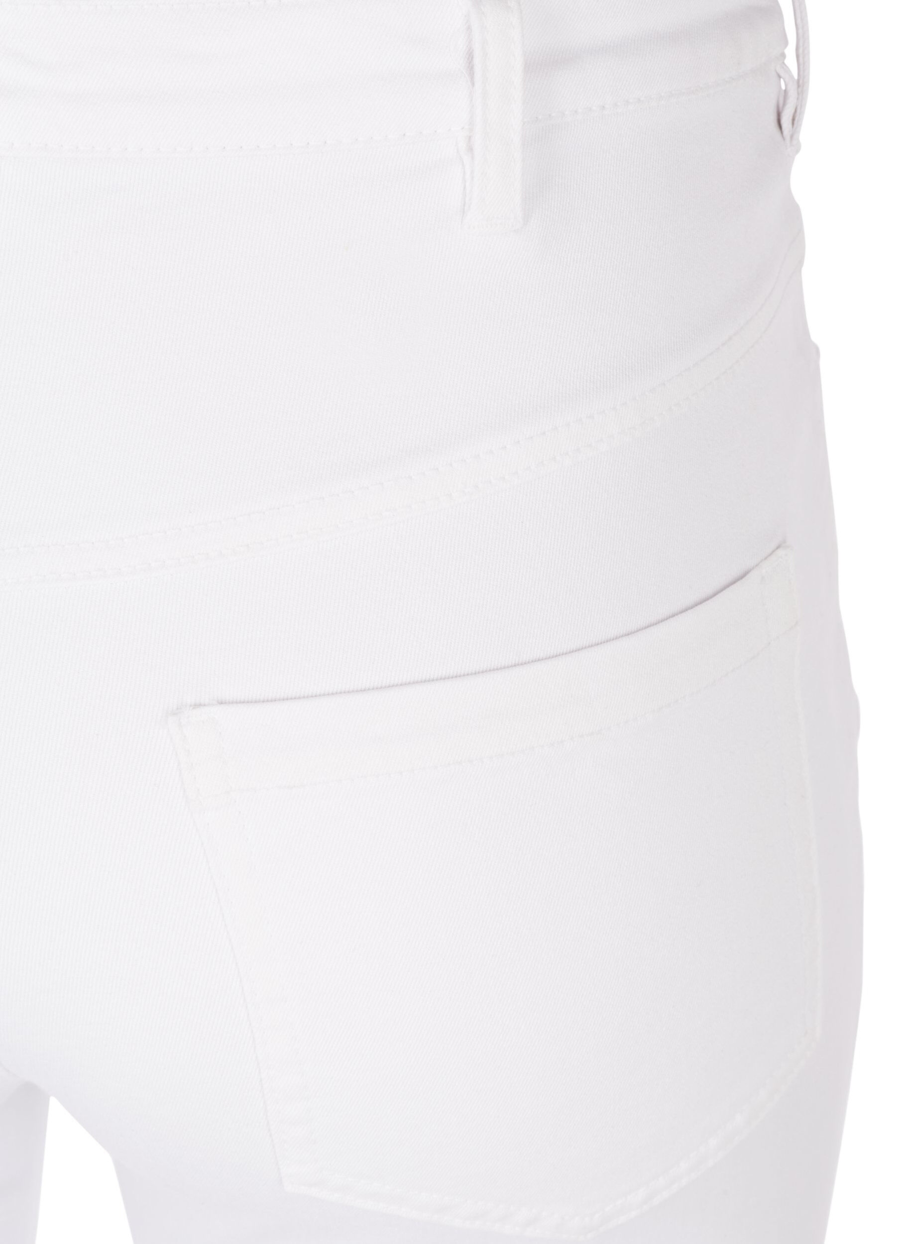 ZizziExtra schmale Amy Jeans mit hoher Taille, White, Packshot image number 3
