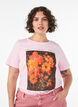 T-Shirt aus Baumwolle mit Frontprint, Rot, Model image number 0