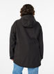 Kurze Softshell-Jacke mit abnehmbarer Kapuze, Schwarz, Model image number 2