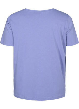 Kurzärmeliges T-Shirt mit V-Ausschnitt, Lavender Viloet, Packshot image number 1