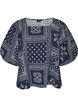 Bluse aus Viskose mit Paisleymuster und Ballon&auml;rmeln, Blau, Packshot image number 0