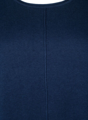 Gestrickte Bluse aus Baumwoll-Viskose-Mischung, Dress Blues, Packshot image number 2