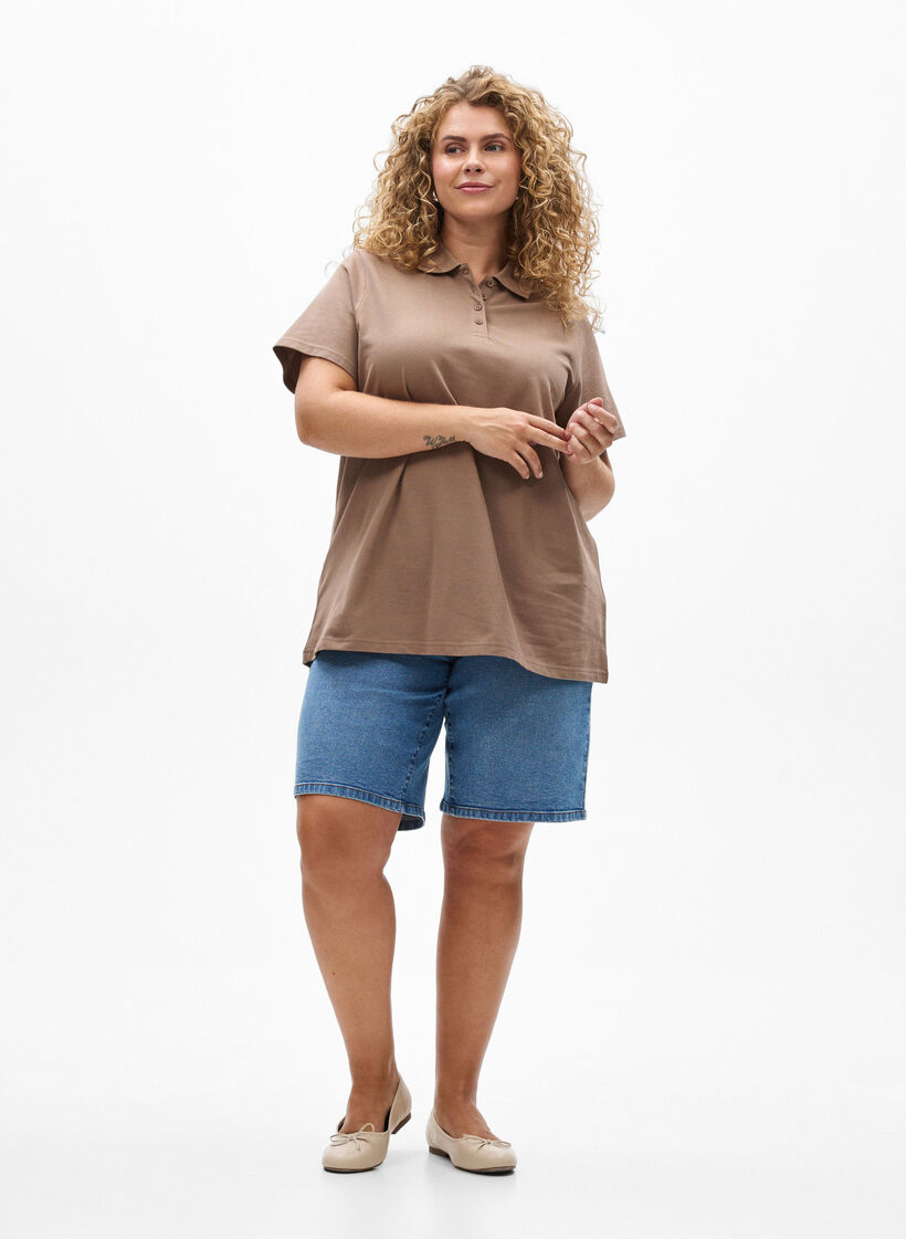 FLASH - Poloshirt mit kurzen &Auml;rmeln, Braun, Model image number 1