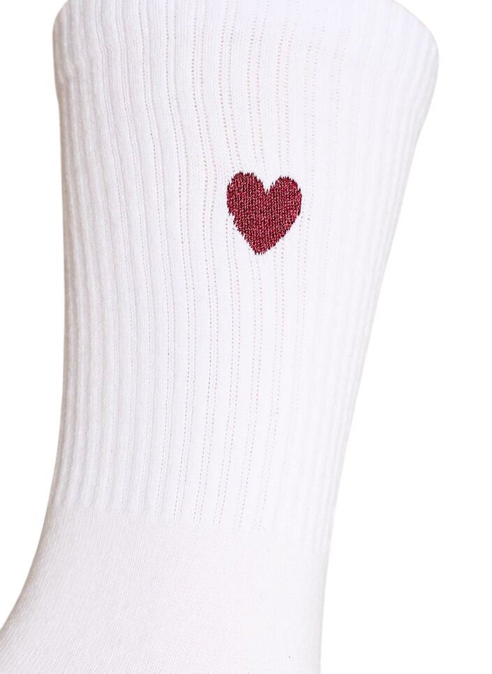 Socken aus Baumwolle mit Muster, Wei&szlig;, Packshot image number 2