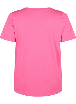T-Shirt aus Baumwolle mit Druck, Shocking Pink SUN, Packshot image number 1