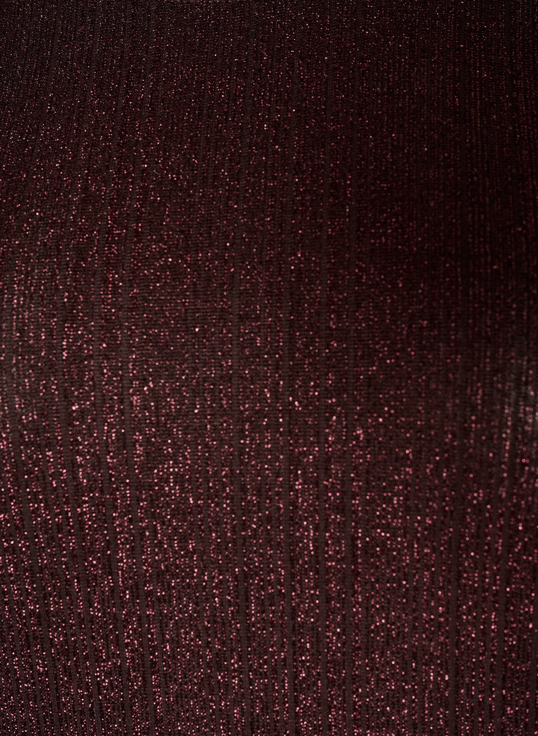 ZizziBluse mit vertikaler Struktur und Glitzerfaden, Braun, Packshot image number 2