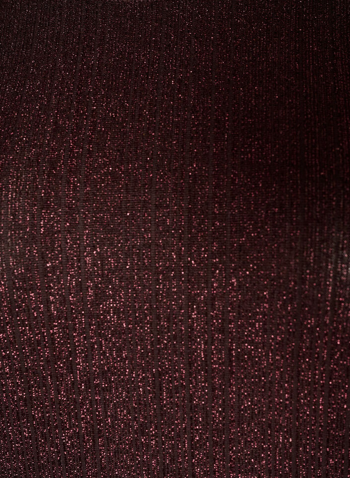 Bluse mit vertikaler Struktur und Glitzerfaden, Braun, Packshot image number 2