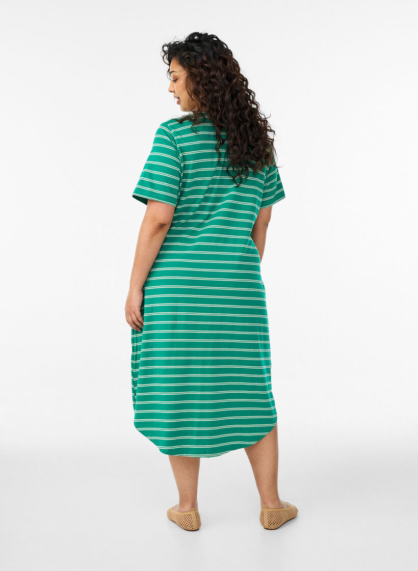Kleid aus Baumwolle mit Twist-Detail, Gr&uuml;n, Model image number 1