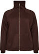 Sweatjacke mit hohem Kragen und Rei&szlig;verschluss, Braun, Packshot image number 0